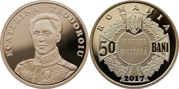 50 bani (100th Anniversary of Ecaterina Teodoroiu - First Officer)