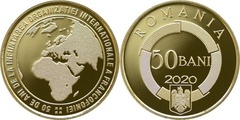 50 bani (50 Aniversario de la Organización Internacional de la Francofonía)