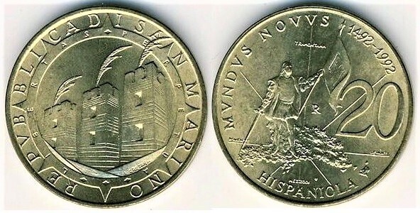 20 lire (Discovery of America)