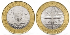 1.000 lire (Rosa de los Vientos)