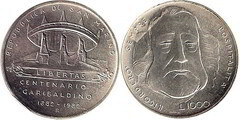 1000 lire (Centenario Muerte de Giuseppe Garibaldi)