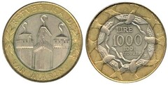 1.000 lire (1.700 Años de la Fundación de la República)