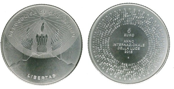 5 euro (International Year of Light)