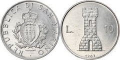 10 lire (Castillo de Serravalle)