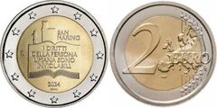 2 euro (50º Aniversario - Declaración de los Derechos Civiles y Principios Básicos del Sistema Legal)
