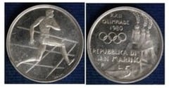 5 lire (XXII Olimpiada Moscú-1980 - Maratón)