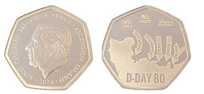 50 pence (80th anniversary of D-Day)