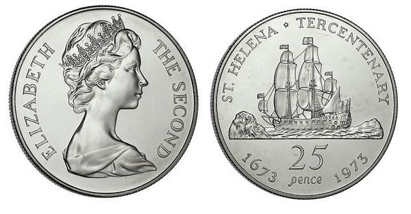 25 pence (300th Anniversary of St. Helena)