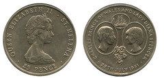 25 pence (Boda del Príncipe Carlos y Lady Diana)