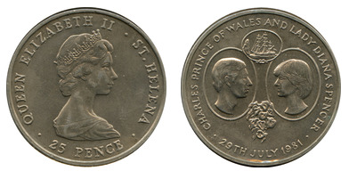 25 pence (Wedding of Prince Charles and Lady Diana)