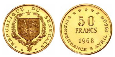 50 francs (8º Aniversario de la Independencia)