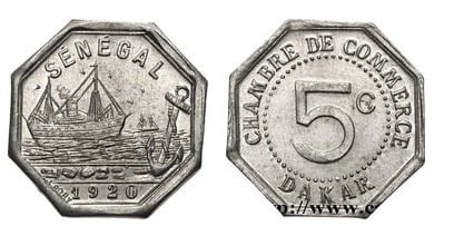 5 centimes (Dakar-Dinero de necesidad)