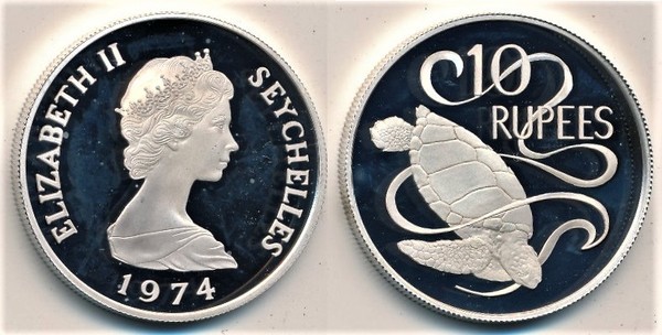 10 rupias (Isabel II)