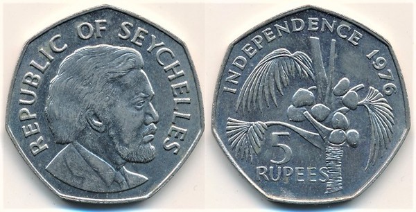 5 rupees (Independence)