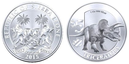 5 dollars (Dinosaurs II: Triceratops)