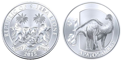1 dollar (Dinosaurs II: Apatosaurus)