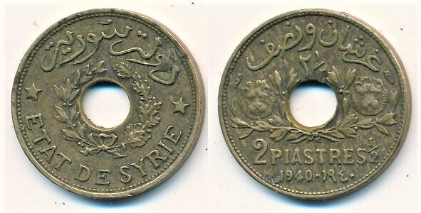 2 1/2  piastres (French Protectorate)