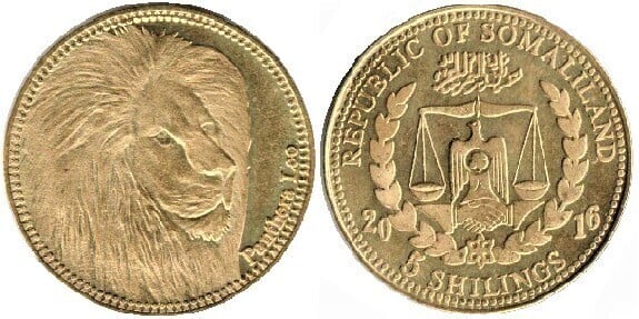 5 shillings (Lion)