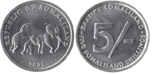 5 shillings (Elephants)