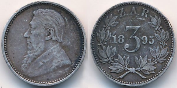 3 pence (Z.A.R.)