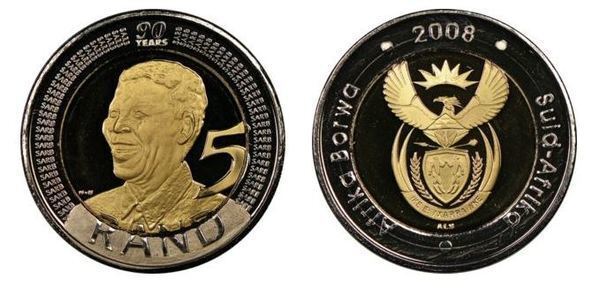 5 rand (90th Anniversary of Nelson Mandela's birth - Afrika Borwa - Suid-Afrika)