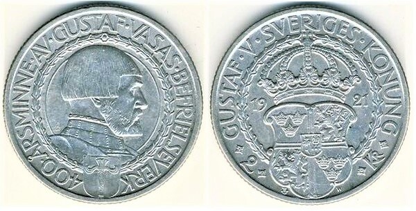 2 kronor (400th Anniversary of Political Freedom)