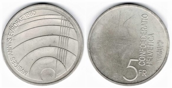 5 francs (European Year of Music)