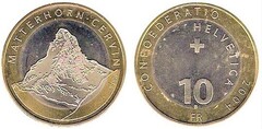 10 francs (Montaña Matterhorn)