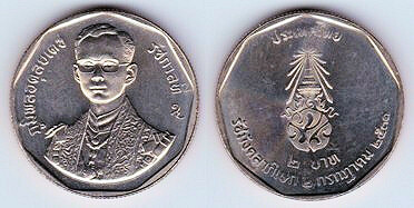 2 baht (42nd Anniversary of the Reign of King Rama IX)