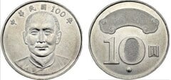 10 dollars (10 yuan) (100 Aniversario de la Rep. de China)