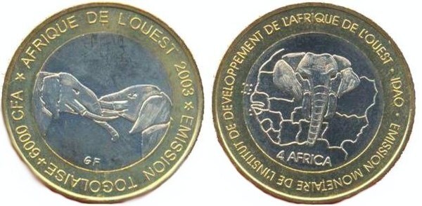 6.000 francs CFA (4 Africa)