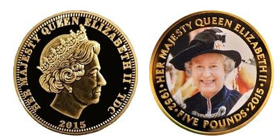 5 pounds (2014 Portrait - Older queen with dark blue hat)