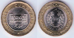1 lira (10 años Juegos Olímpicos de lengua turca)