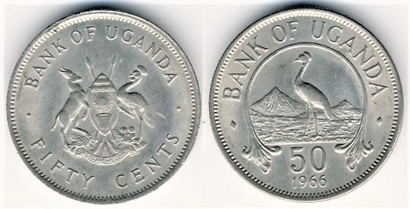 Coin 50 cents 1966 1974 of Uganda Updated Value Foronum