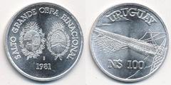 100 nuevos pesos (Presa de Salto Grande)