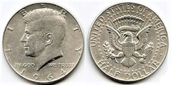 1/2 dollar (Kennedy Silver Half Dollar)