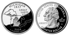 1/4 dollar (50 Estados de los EEUU - Michigan)