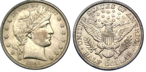 1/2 dollar (Barber Half Dollar)