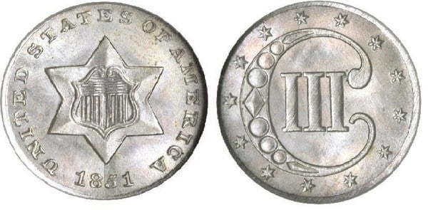 3 cents (type 1)