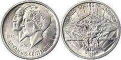 1/2 dollar (Centenario de la creación del Estado de Arkansas)