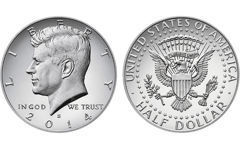 1/2 dollar (50 cents) (Kennedy Half Dollar)