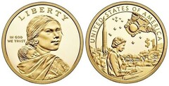 1 dollar (Sacagawea Dollar - Native American Dollar - Programa Espacial)