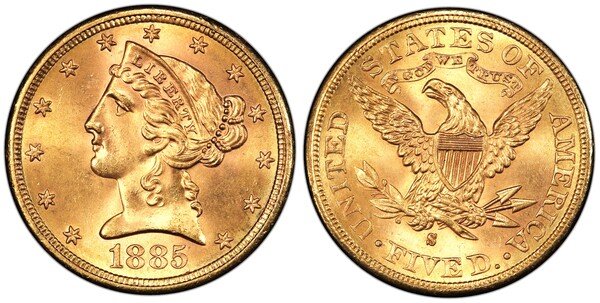 5 dollar (Coronet Head-Half Eagle)