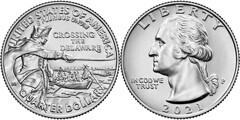 1/4 dollar (George Washington - Crossing the Delaware River)