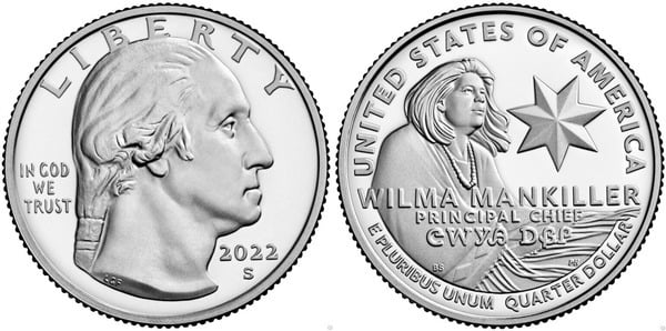 1/4 dollar (Famous Women - Wilma Mankiller)