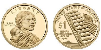 1 dollar (Indian Citizenship Act of 1924)