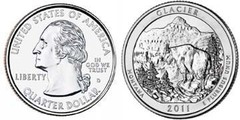 1/4 dollar (America The Beautiful - Glacier National Park)