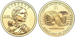1 dollar (Sacagawea Dollar - Native American Dollar - Hiawatha Belt)