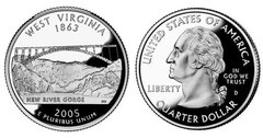 1/4 dollar (50 Estados de los EEUU - West Virginia)