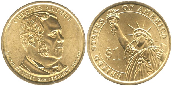 1 dollar (U.S. Presidents - Chester Arthur)